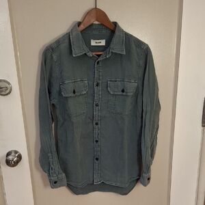 Buck Mason Green Gray Cotton Shirt_1